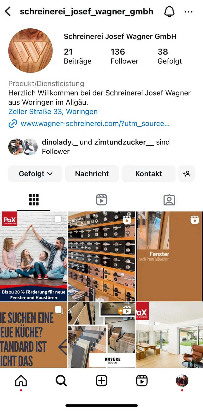 Schreinerei Wagner – Ansicht 2